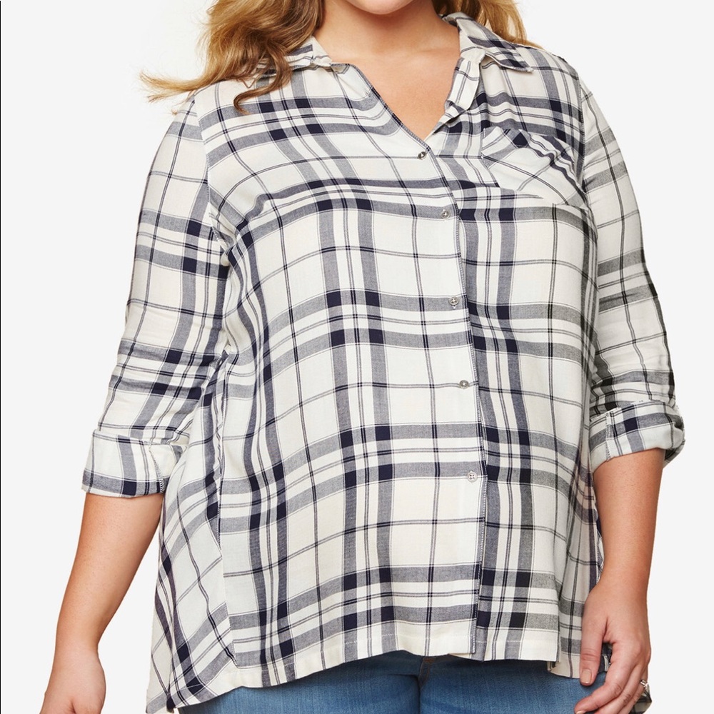 Plaid Maternity Tunic
